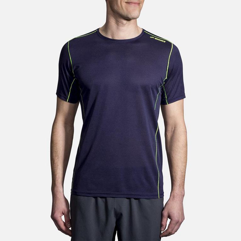 Brooks Ghost Men's Short Sleeve Running Shirt - Blue (71430-BMUH)